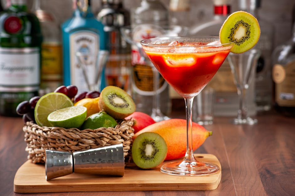 Jordbær- og kiwi-slush