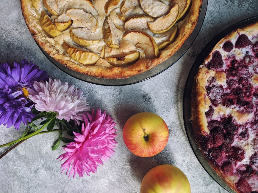 Fruktpai med epler, fersken, pærer og plommer