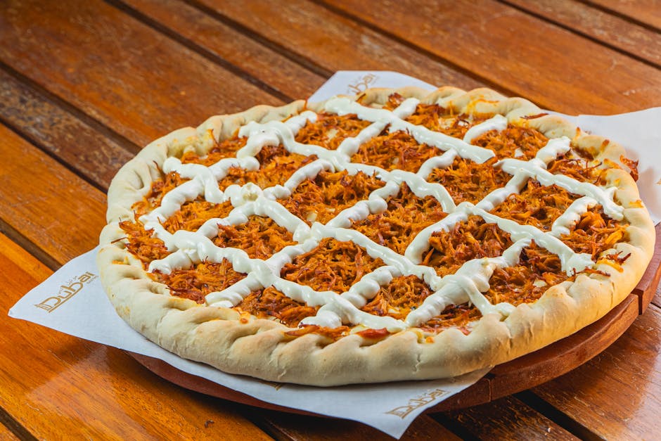 Kylling- og gresskarpizza med mozzarella