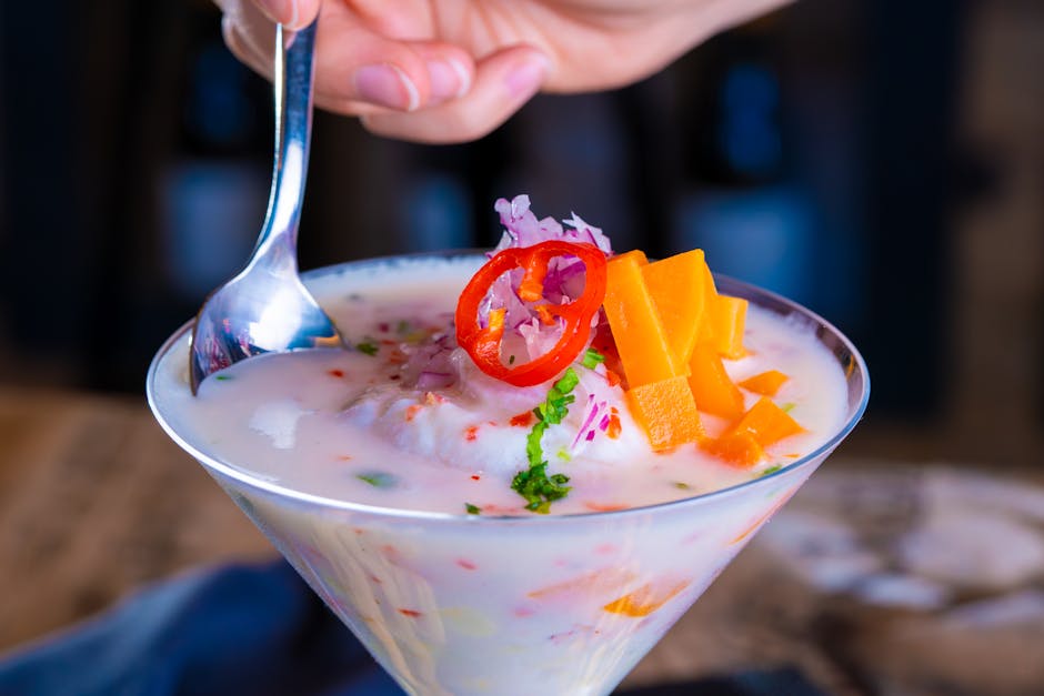 Frisk kamskjellceviche med chili og lime