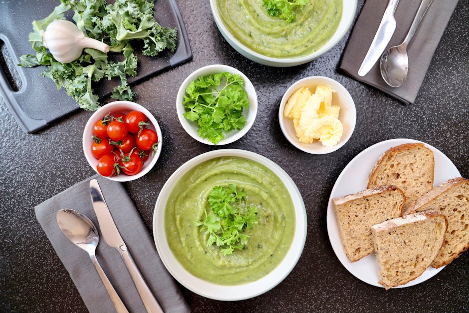 Kremet grønnsakssuppe med squash og grønnkål