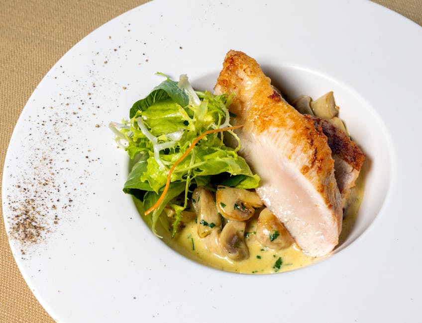 Banket kylling med sherry- og dijonsaus