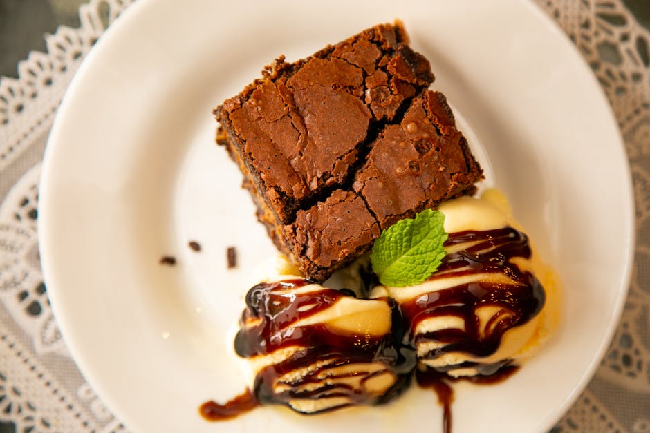 Mocha-brownies med mintfyll