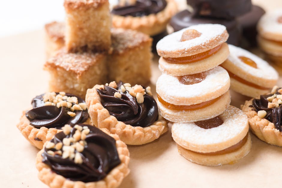 Smørkakestenger med shortbread og butter tart-fyll