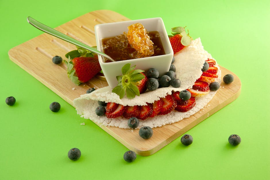 Frukt-tortillawrap med kremost og sjokolade