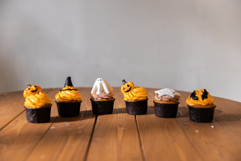 Edderkoppnett cupcakes til Halloween