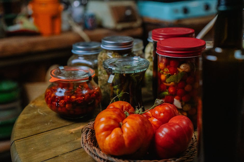 Rød salsa for hermetisering