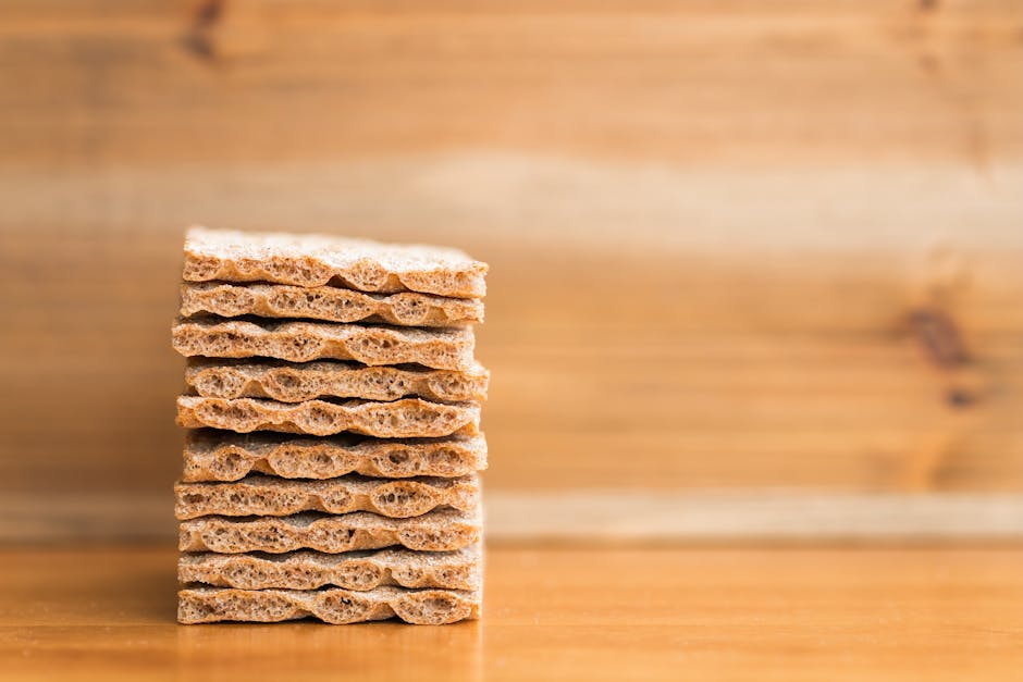 Sprø knekkebrød av hvete