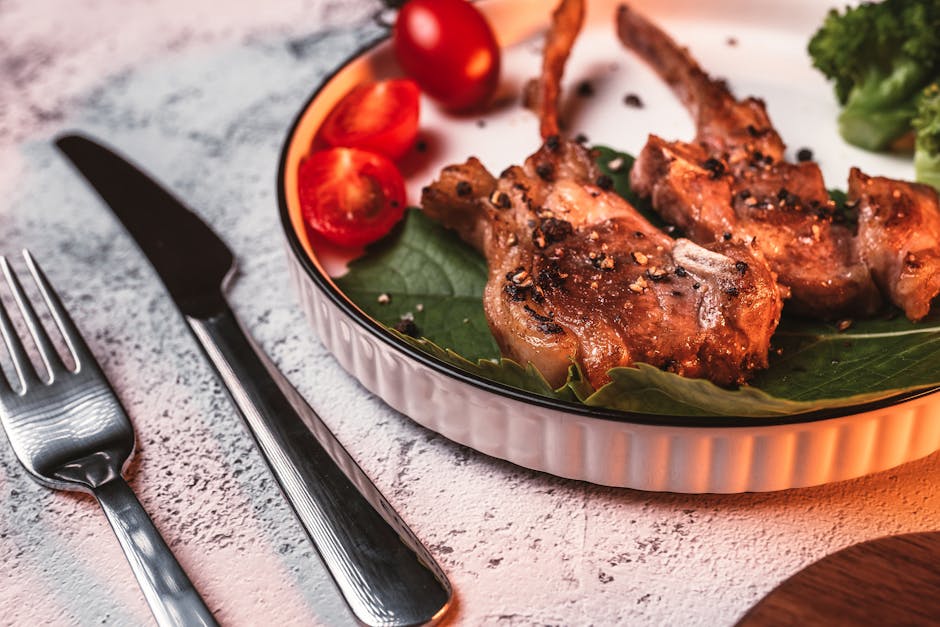 Grillede svinekoteletter med kirsebærchutney