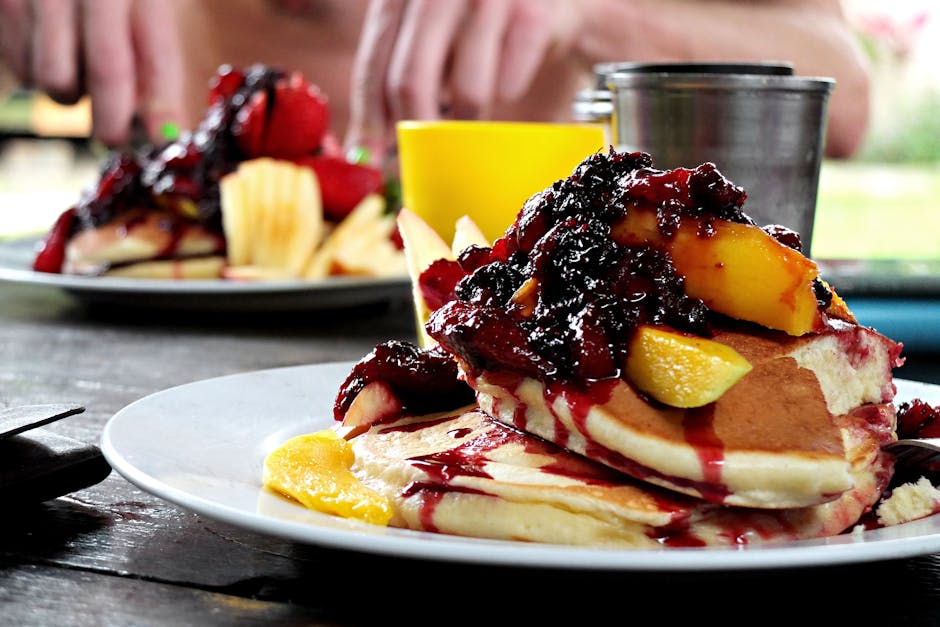 Rips- og ferskenmos med epler