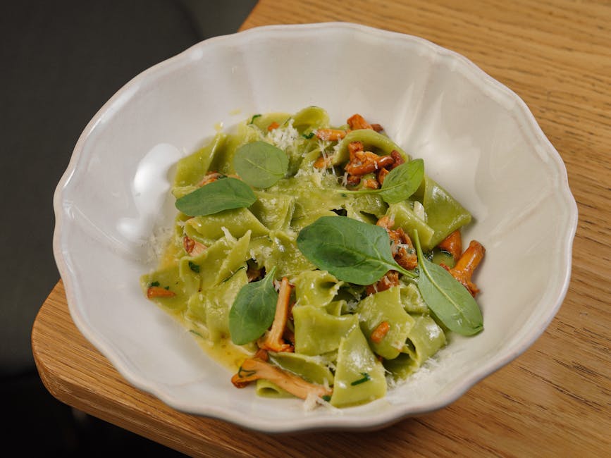 Hjemmelaget spinatpasta