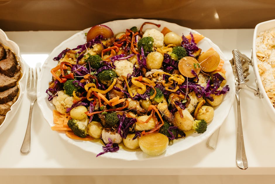 Fargerik ovnsbakt potetsalat med timian