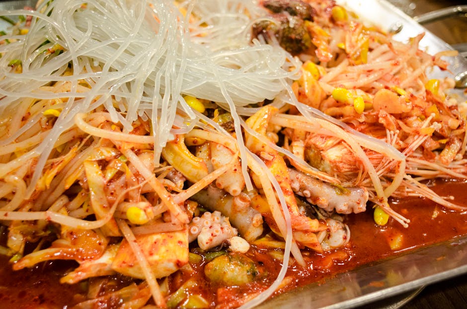 Krydret blekksprut med chili og ingefær