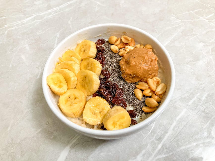 Farina med peanøttsmørbiter