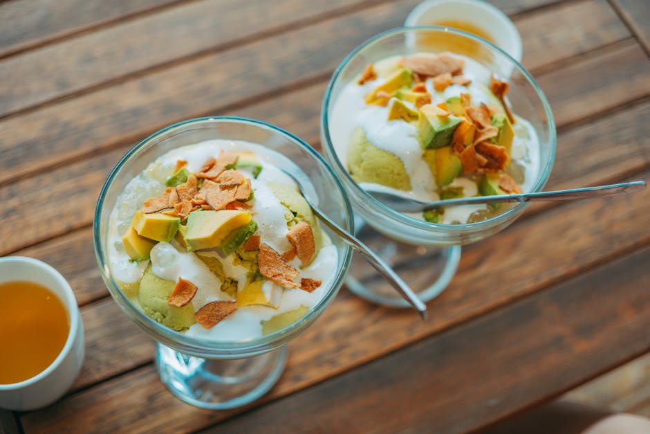 Kremet vegansk avokado- og kokosmelk-is