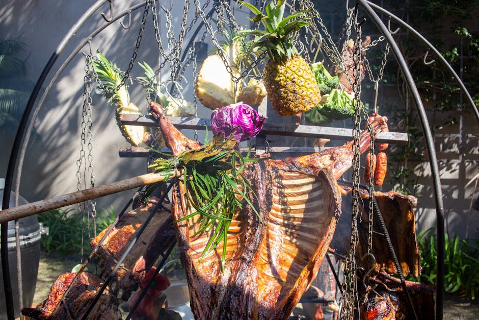 Kronestek av svin med ananasfyll