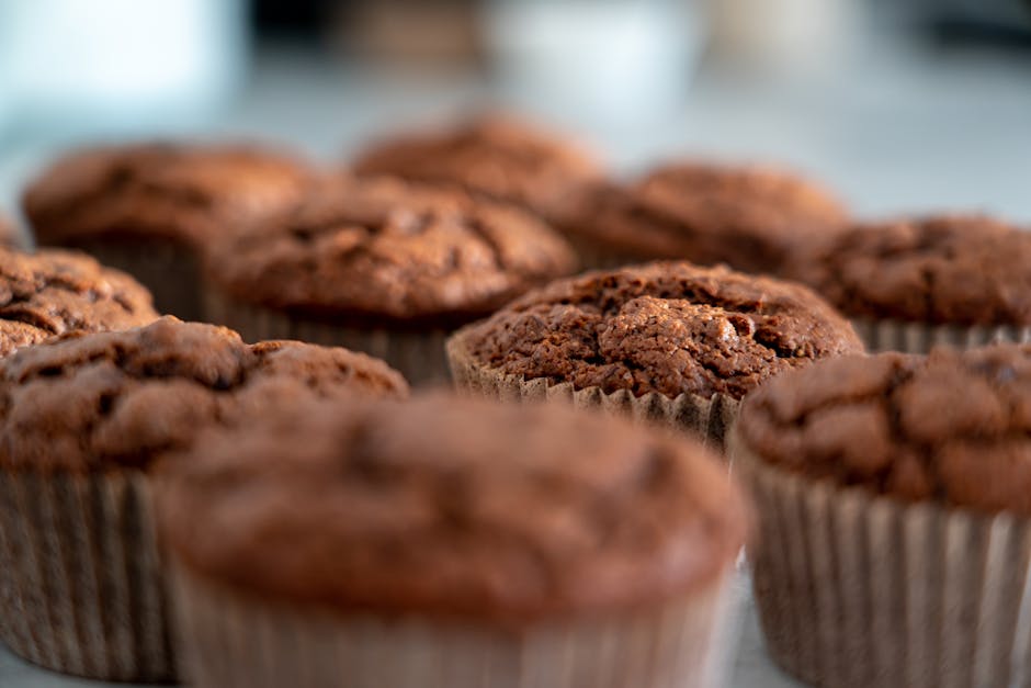 Sjokolade- og peanøttsmørmuffins med protein