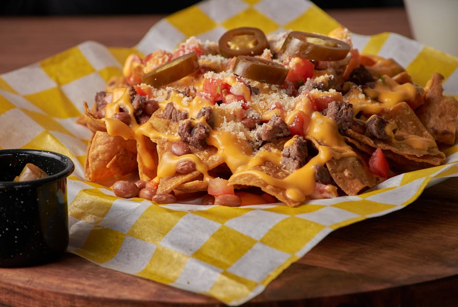 Nachos med svarte bønner