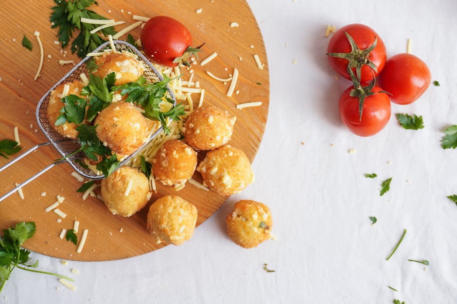 Kremet osteball med sriracha og valnøtter