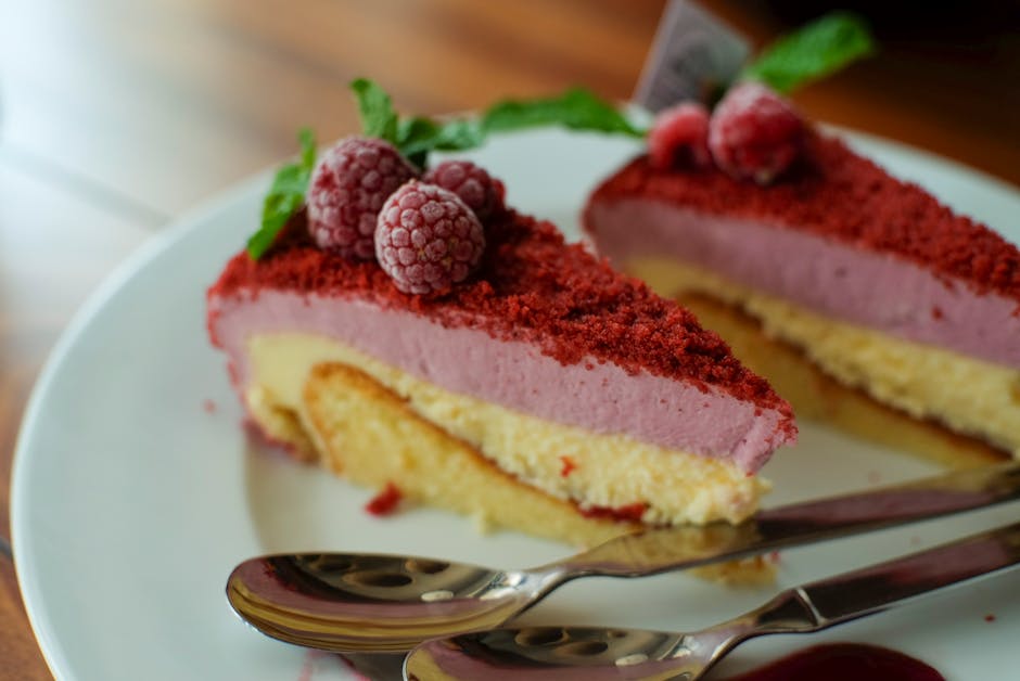 Saftig bringebær- og sitronkake