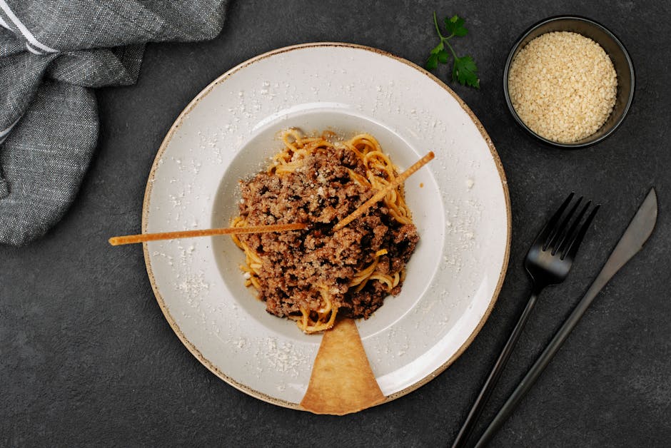 Vegetarisk Bolognese med sopp og linser