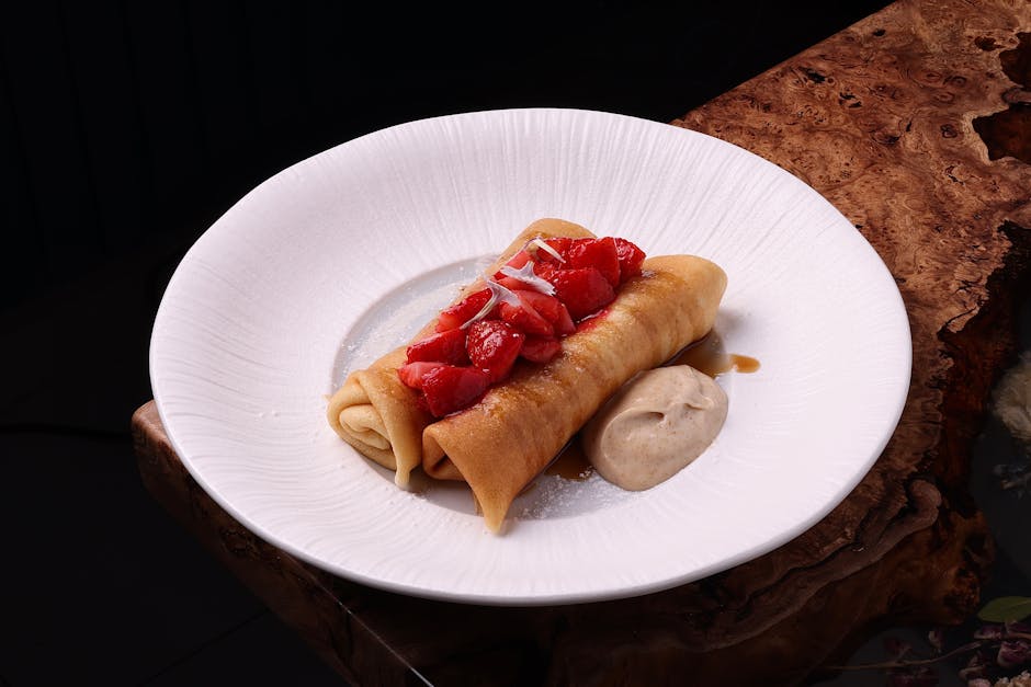 Søtpotetblinis med ingefær- og brunsukkersaus