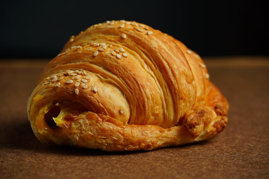 Kremete krabbe- og maiscroissanter