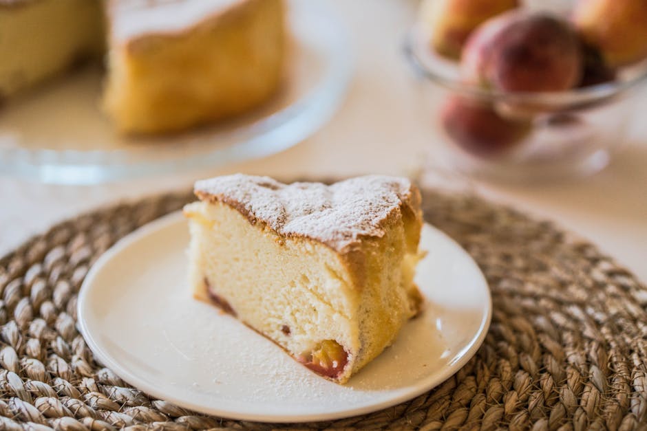Ferskenkake med sorghummel i stekepanne