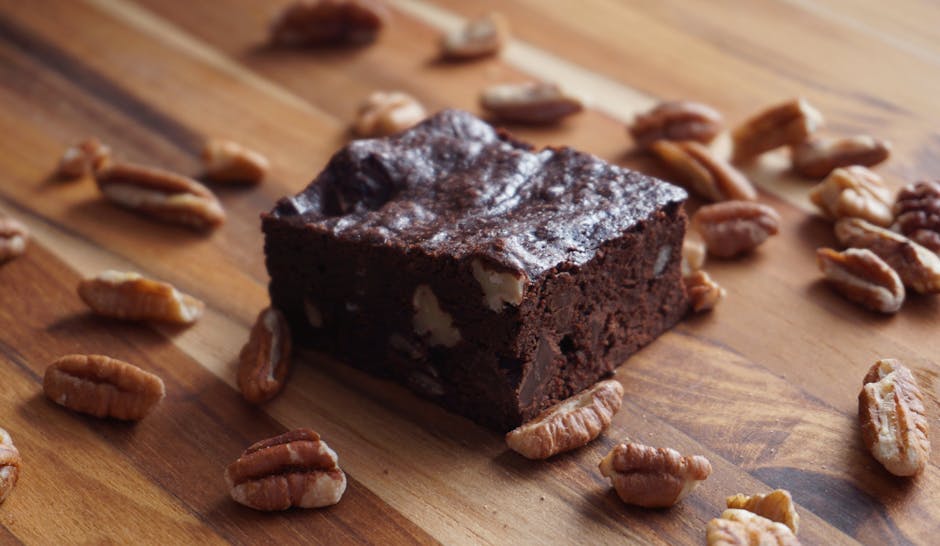 Proteinrike brownies med nøtter
