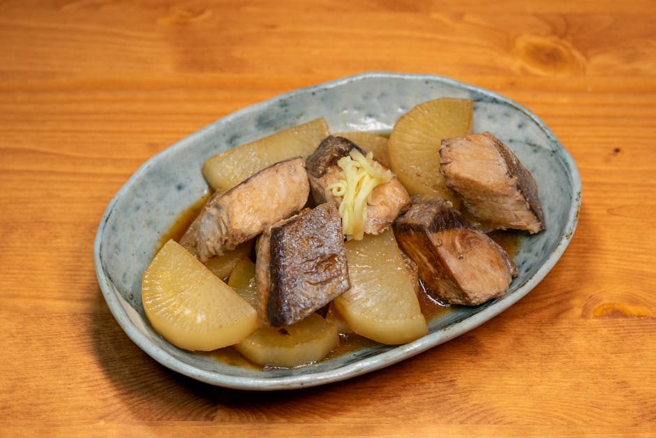 Koreansk braisert makrell med reddik (Godeungeo Jorim)