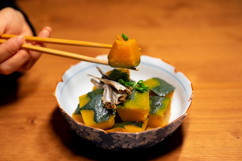 Dampet kabocha-gresskar med ingefær og honning