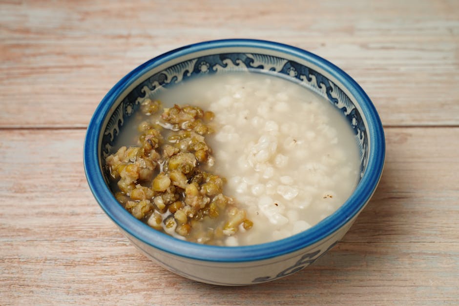 Vegetarisk congee (Xi-fan) med fullkorn