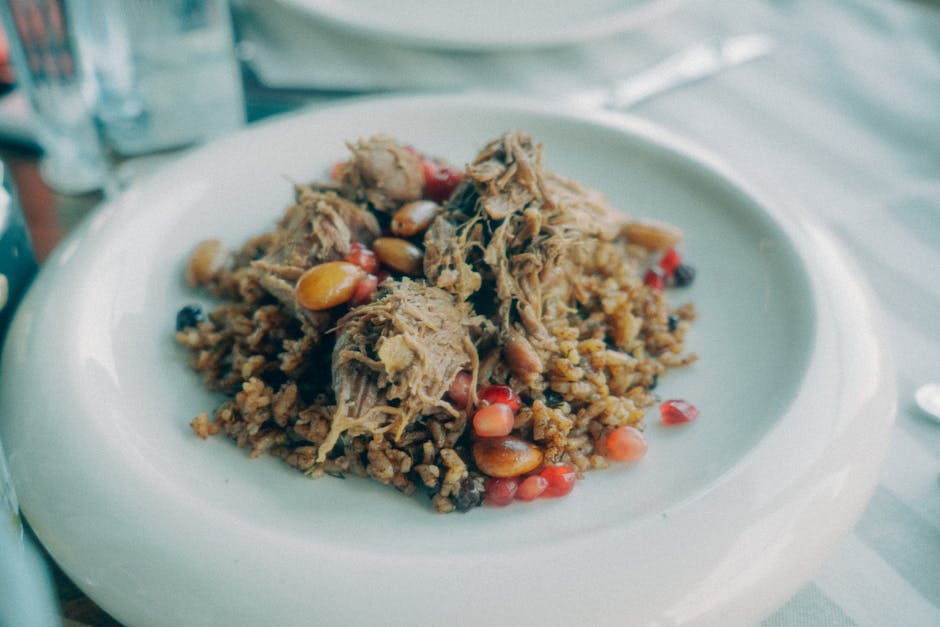 Bulgurpilaf med pinjekjerner og rød paprika