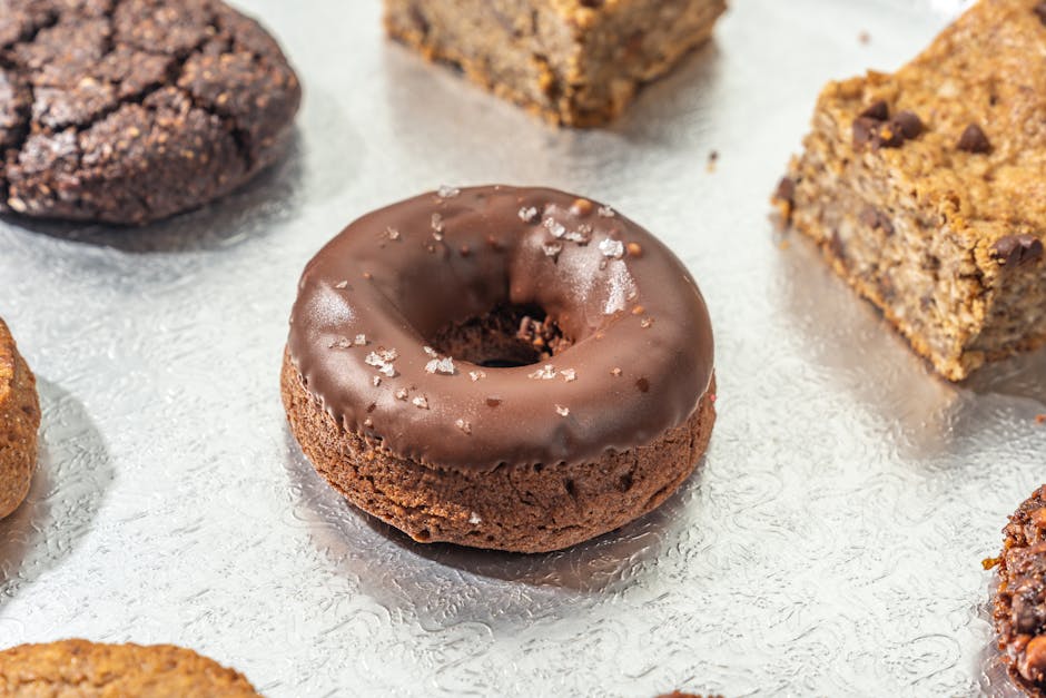 Malt sjokoladedonuts med sjokoladeganache