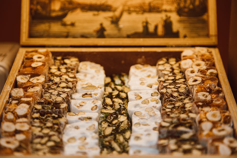 Kirsebær- og pistasjnougat