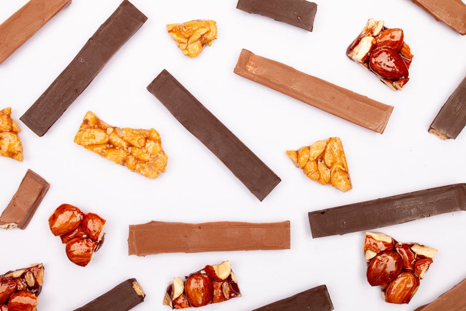 Sjokolade- og peanøttkaramell med toffee