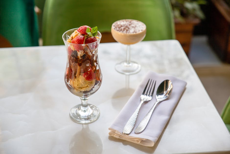 Crema Catalana iskrem-sundae
