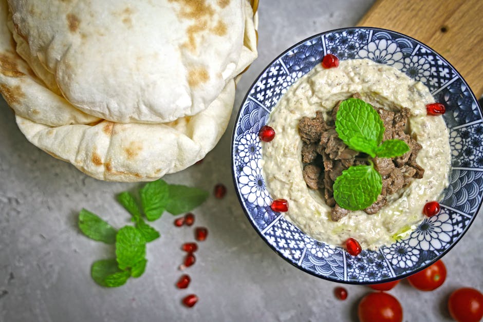 Marokkansk lam med hummus av kikerter