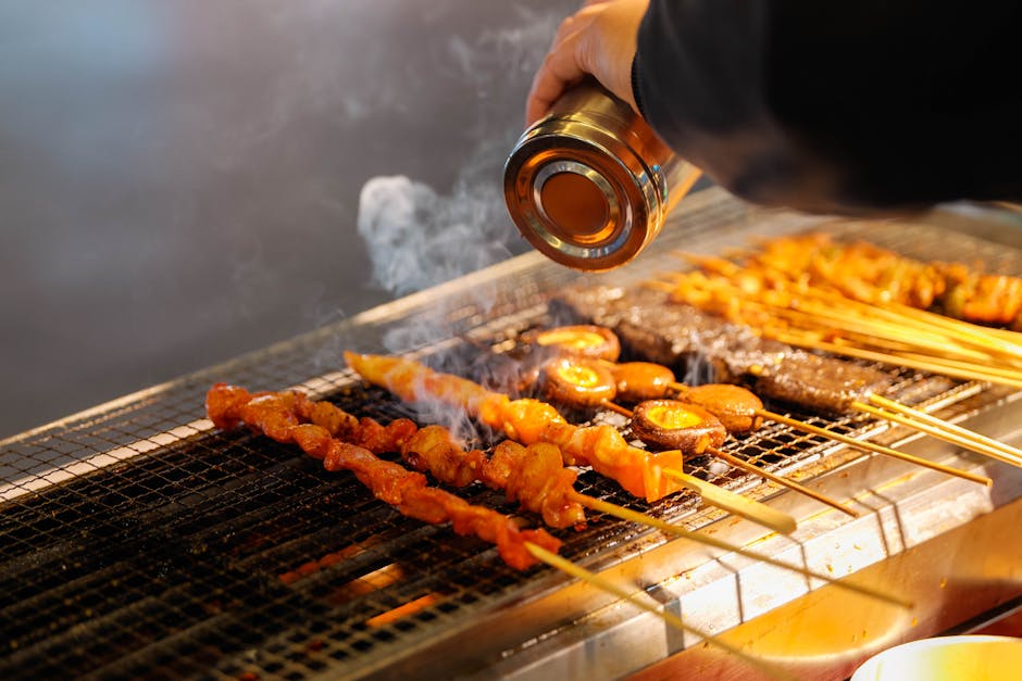 Kefta- og squashspyd med yoghurtsaus