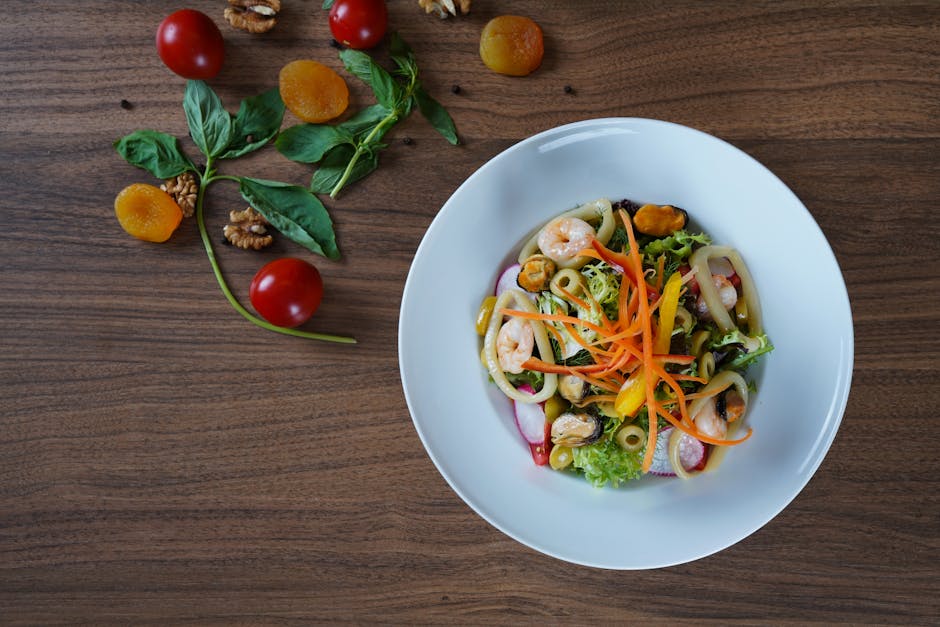 Marinert reke- og kamskjellsalat med sherryvinaigrette