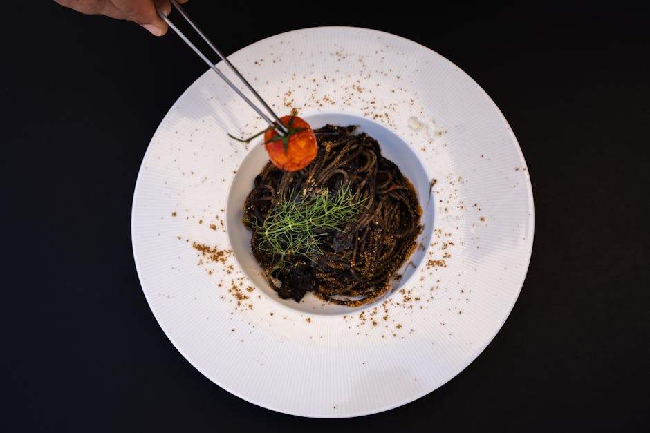 Blekksprut- og fennikelpasta med sitron og urter