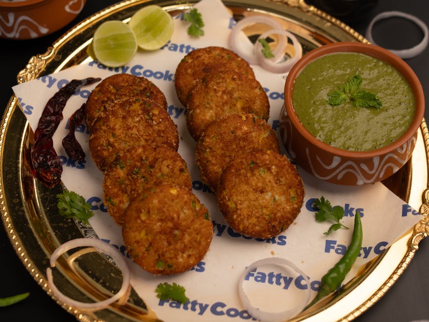 Indiske fiskekaker med koriander og mynte