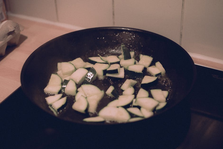 Stekt squash med bacon og ost