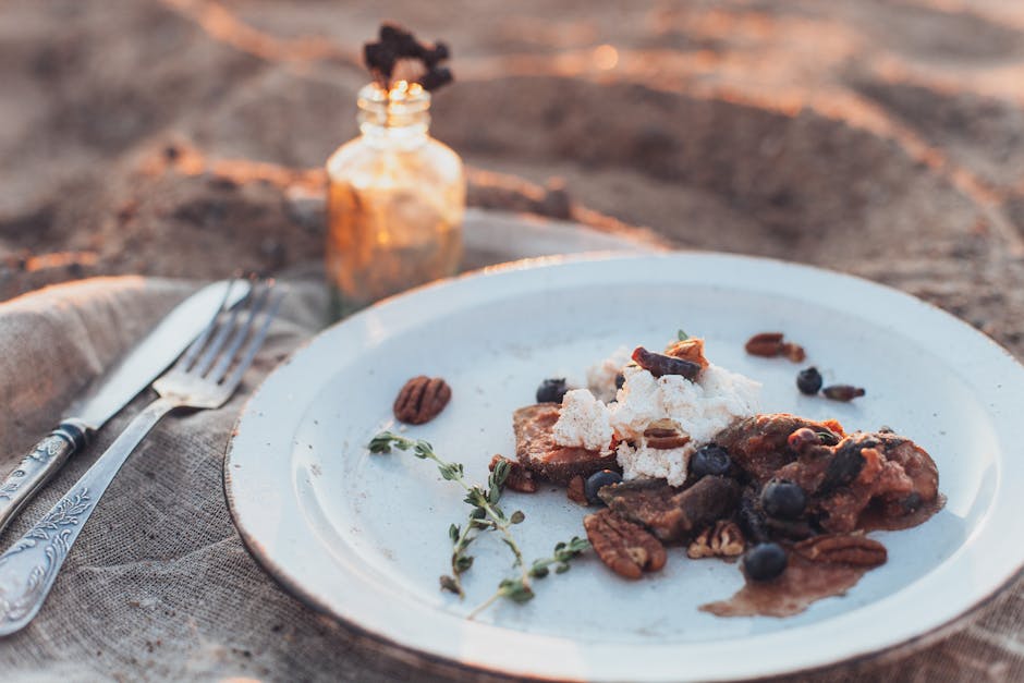 Pekannøtt-panert steinbit med hvitvinssaus