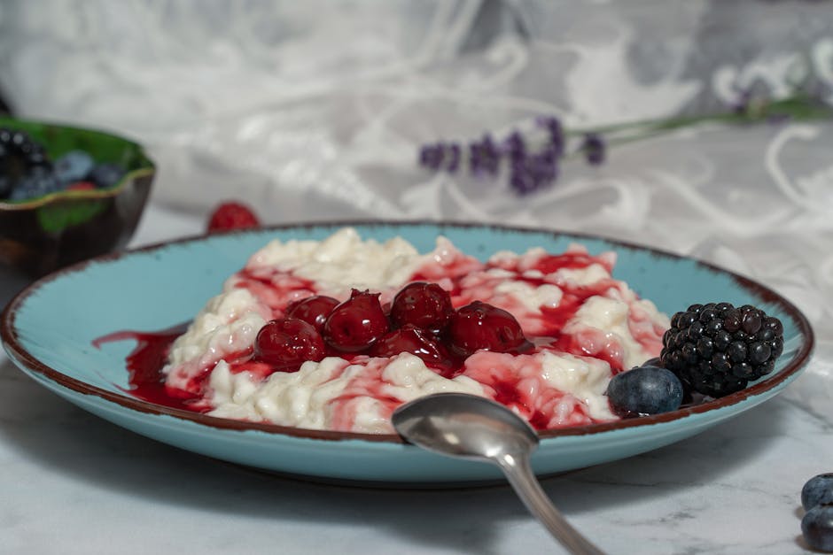 Appelsin Coeurs à la Crème med bærsaus