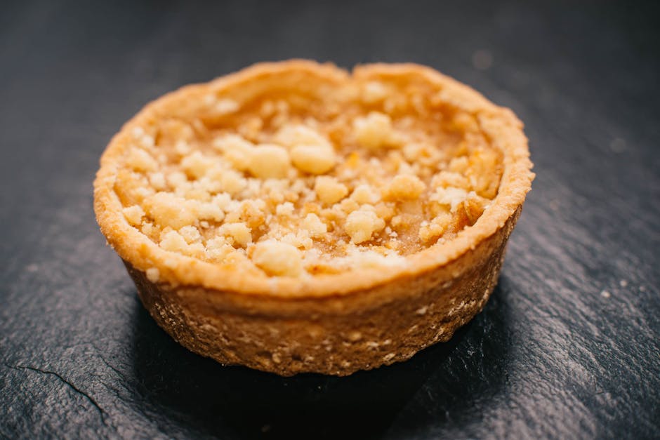 Vanilje- og eplecrisp med sprø smuldretopp