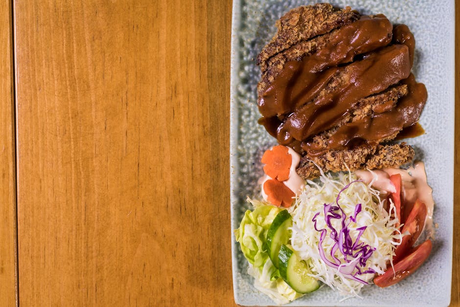 Stekt aubergine- og kålsalat