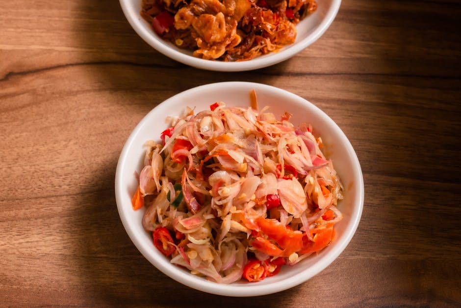 Krydret sjalottløk og svisker