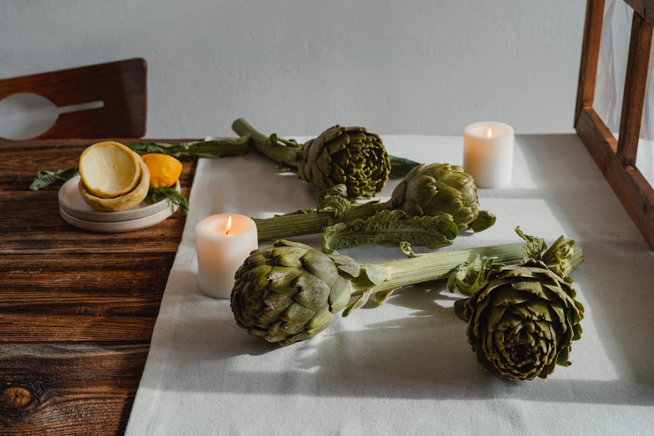 Artisjokker med frisk vårløk- og tomatvinaigrette