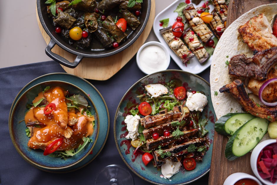 Lam stir-fry med granateple og yoghurt